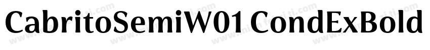 CabritoSemiW01 CondExBold Regular字体转换